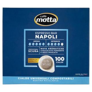 caffè motta Espresso Bar Napoli Cialde Universali Compostabili 100 x 7 g