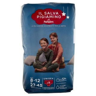 Pampers il Salva Pigiamino anni 8-12 Kg 27-43 Unisex 9 pz