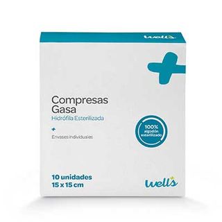 Gasa Esterilizada 1 10 Unidades Wells (5600954002072)
