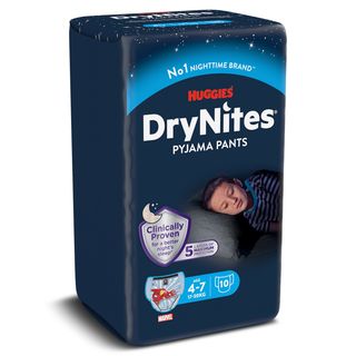 Pañales De Noche Para Niños De 4 A 7 Años Huggies Drynites Bolsa 10 Unidades
