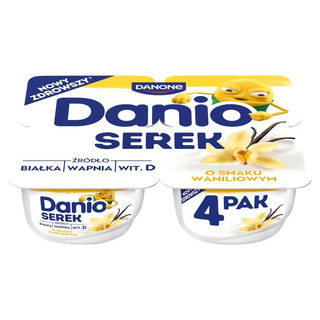 Danio Serek o smaku waniliowym (4 x 130 g) 520 g