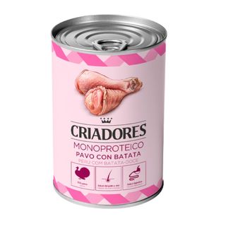Criadores Monoproteico Pavo Y Batatas Lata Para Perros 0.4Kg