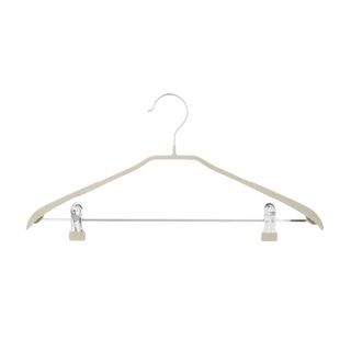 Gruccia tortora soft touch - con pinze, 42x21,5 cm