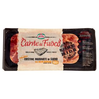 Aia Carne Al Fuoco Costine Marinate Di Suino Alla Salsa Barbecue 0,600 Kg