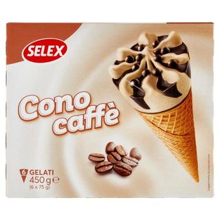 Selex 6 Coni Di Gelato Caffè 450 G