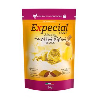 Expecial cat fagottini snack con pollo e pomodoro 60g 60g
