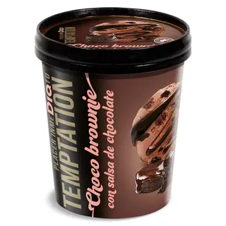 Tarrina De Choco Brownie Con Salsa Chocolate Dia Temptation 350 G