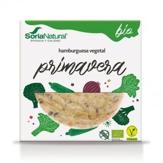 Hamburguesa Vegetal Primavera Bio Soria Natural Sin Gluten Pack De 2 Unidades De 100 G.
