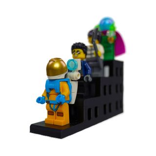 Podstawka pod 4 figurki Lego - ekspozytor - Klockobus