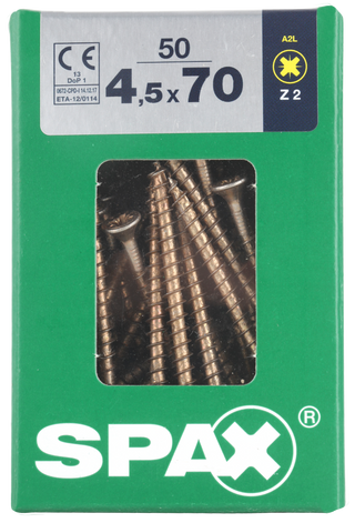 50 Paraf Cp Pozi Bicrom 4.5X70L Spax (14675773)