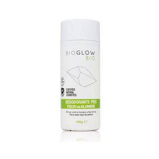Desodorante Pies 100% Natural Polvo de Alumbre - Bio Glow - 100 gr 8422828930215