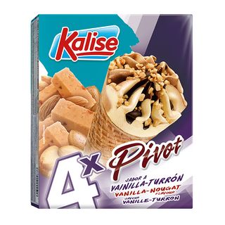 Kalise helado pivot de vainilla y turrón pack 4 x 70 g