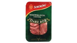Sokołów - Kiełbasa krakowska z dziczyzną plastry - 100 g