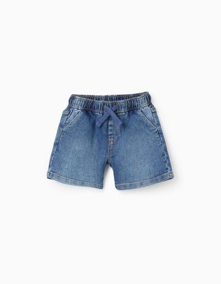 Calções de Ganga com Cordão 'Comfort Denim' para Bebé Menino - Tamanho 24/36M AZUL