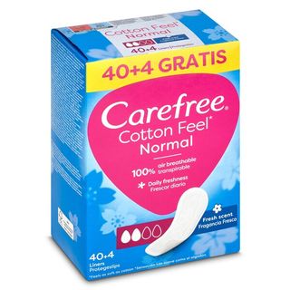 Protege Slips Normal Cotton Fresca Carefree 40 + 4 Uds.