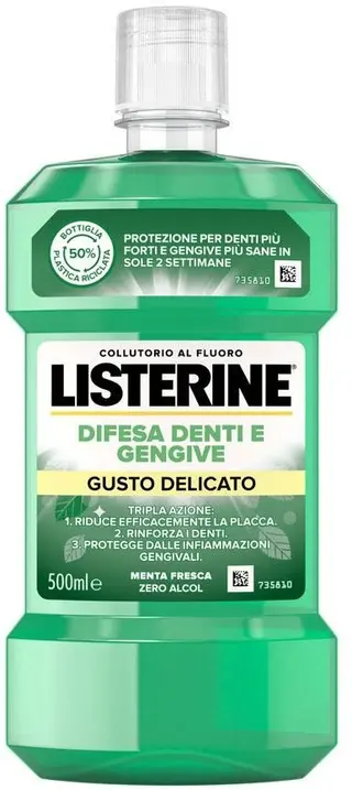 LISTERINE DIFESA DENTI E GENGIVE GUSTO DELICATO COLLUTORIO 500ML JHJ92956