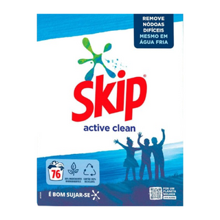 Skip Detergente Máquina Roupa Pó Active Clean 76 Doses