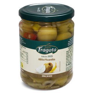 Aceitunas Gordal Sin Hueso Aliño Picantita Fragata Frasco 200 G