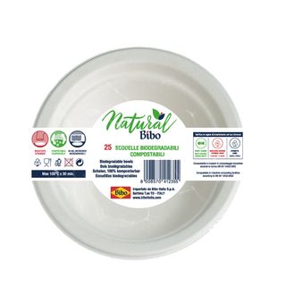 BIBO 25 Scodelle In Polpa Di Cellulosa Biodegradabili E Compostabili