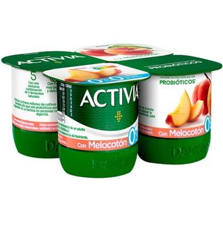 Activia Desnatado 0% Danone Con Melocotón 4 Uds.
