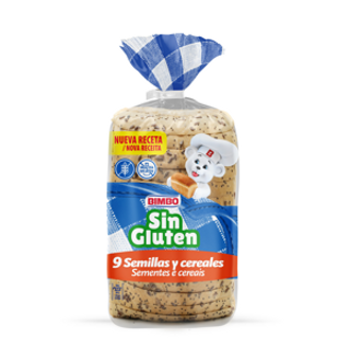 Pan De Molde 9 Semillas Sin Gluten 375gr Bimbo