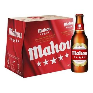 Cerveza Mahou Cinco Estrellas Botella 25 Cl. Pack 12 Uds.