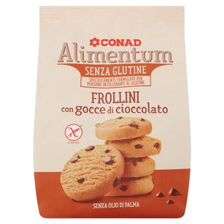 CONAD Alimentum Senza Glutine Frollini con gocce di cioccolato 400 g - 8003170040953