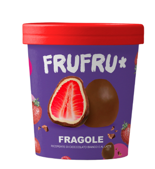 Fragole ricoperte di cioccolato al latte 140G Fru Fru