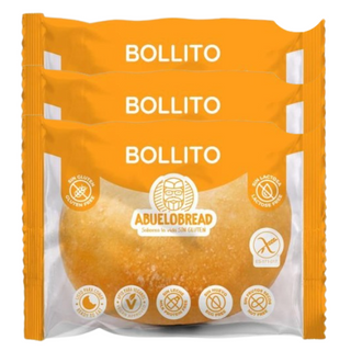 Pack 3x AbueloBread Bollito de Pan sin Gluten y sin Lactosa 80g