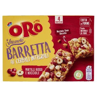 Oro Saiwa Vitasnella Barrette Ai Cereali Integrali Mirtilli Rossi E Nocciole - 4 X 40 G - 139520