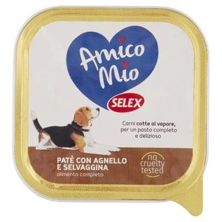 Selex Amico Mio Cane Paté Con Agnello E Selvaggina Con Pezzi 150 G - 593349