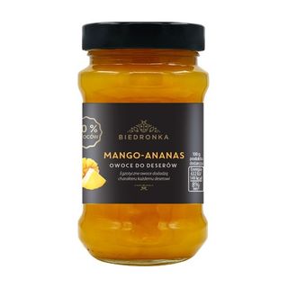 Biedronka Premium Owoce do deserów Mango-ananas, 410 g