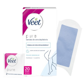 Veet Bandas de Cera Fría Depilatoria para Cuerpo 20u