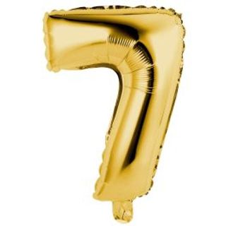 Globo Oro Reutilizabl 35Cm Nº7