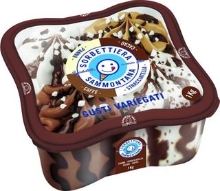 Sammontana Sorbettiera Stracciatella, Panna, Cacao, Caffè 1 Kg