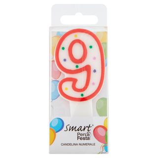 Smart PerLa Festa Candelina Numerale 9 1 pz