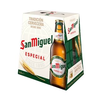 SAN MIGUEL Cerveza Especial Botellín 250Ml, Pk-6