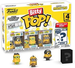 Pack De 4 Figuras Funko Bitty Pop Minios Eye-Matie + Au Natruel + Cro-Minion + Figura Misteriosa (0889698730358)