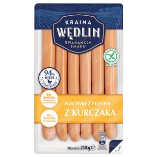 Kraina Wędlin Parówki z filetem z kurczaka, 250 g