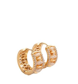 LIFE Kolczyki cyrkonie E15, kolor złota, rozm. XS