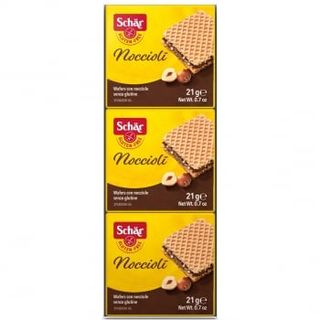 Waffer Relleno Crema Chocolate Y Avellanas Nocciolí Pack 3 Uds 21 G