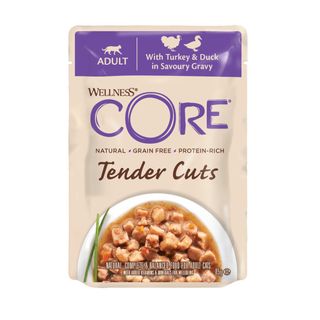 Wellness Core Tender Cuts Pollo Y Pato Sobre En Salsa Para Gatos 0.085Kg