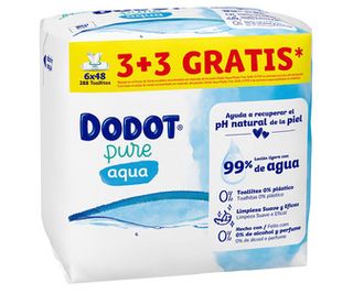 Toallitas Dodot Aquapure Pack 6X48 - 288Uds.