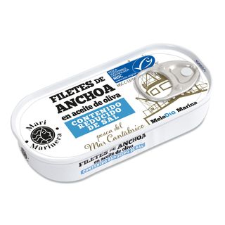 Filetes De Anchoa Del Cantábrico Msc En Aceite De Oliva Reducido Sal Dia Mari Marinera Lata 29 G