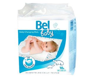 Cambiador Desechable Para Bebé 60 X 60 Cm Bel Baby 10 Uds.