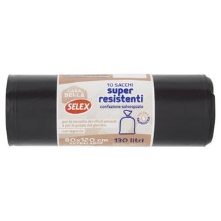 Selex Casa Bella Sacchi Condominiali Super Resistenti per Rifiuti Pesanti Cm 80X120 10 pezzi