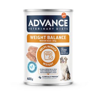 400 g Advance Veterinary Diets Weight Balance Medium Maxi Comida Húmeda para perros