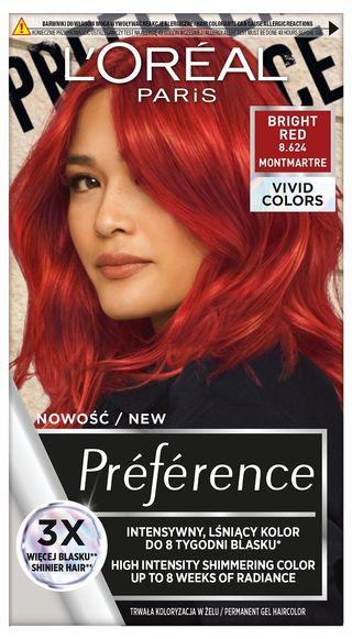 L’Oréal Preference Farba do włosów 8.624 Bright Red