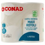 CONAD Carta Igienica Maxi Rotoli 2 Veli 4 Rotoli - 8003170033764