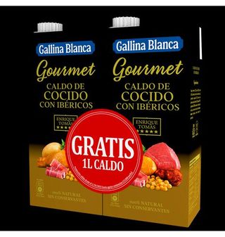 Caldo Gourmet De Cocido Gallina Blanca Brik 2 X 1 L